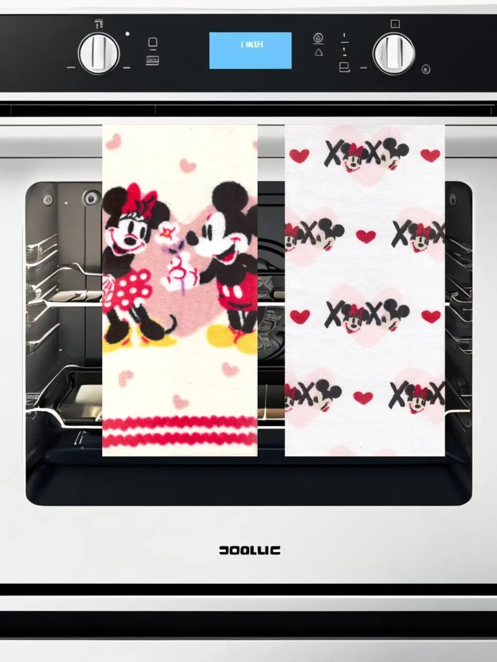 Disney Mickey Minnie Valentine Kitchen Towels 2 Pack XOXO Hearts 15x26